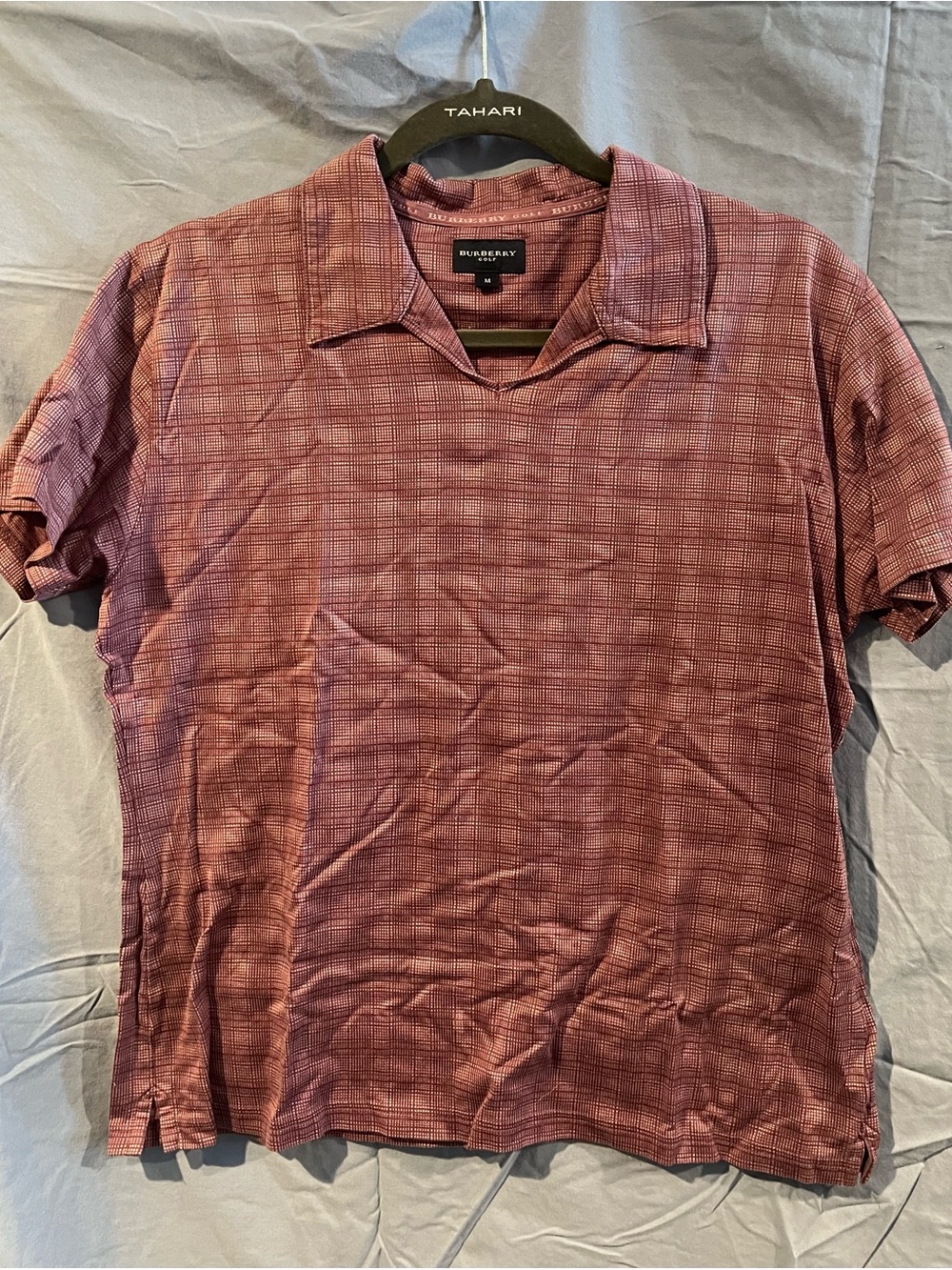 Burberry Golf Women’s Short-Sleeve Polo Shirt in Mauve Plaid
